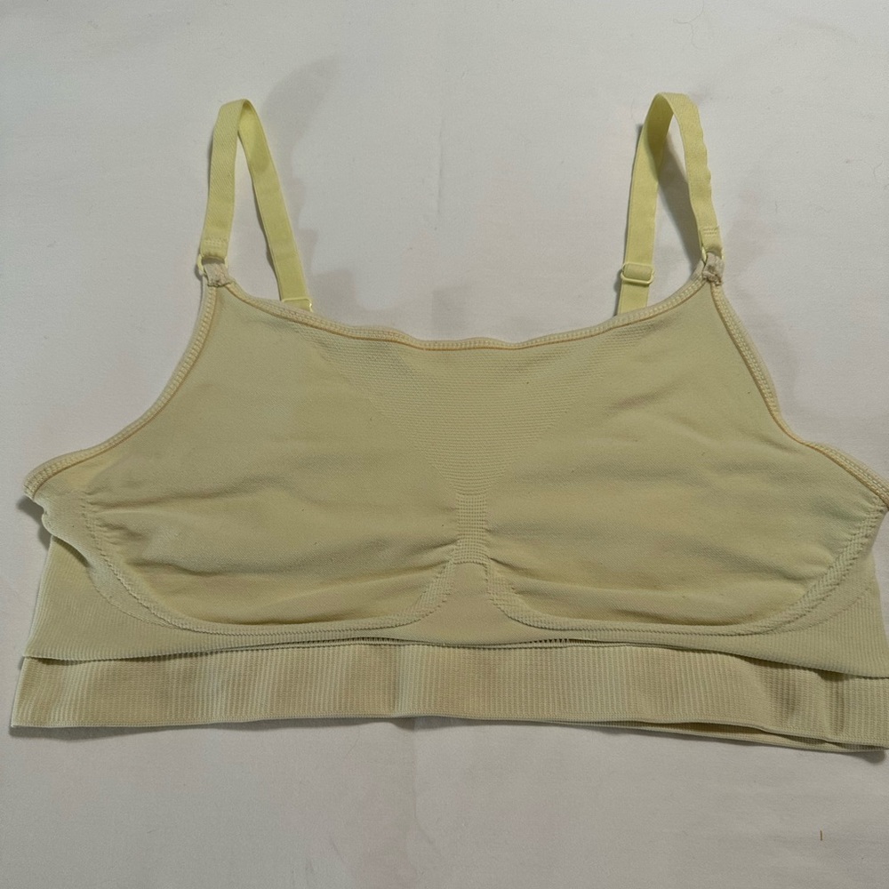 Champion Pale Yellow Sports Bra, Size L/XL - Picture 4 of 4